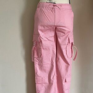 Pink Cargo Style Pants